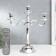 Summary Metal for 3 candles "Elegance" silver 35x31x11 cm