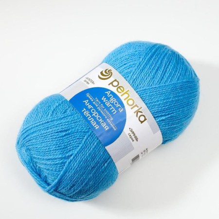 Angora warm yarn 40% wool, 60% acrylic 480m/100g (05 blue)-1