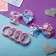 Hair set "Karapunka" (4 elastic bands, 2 clamps) cloud, 2 cm