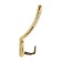 Hook furniture tundra TKT001, three -rod, gold