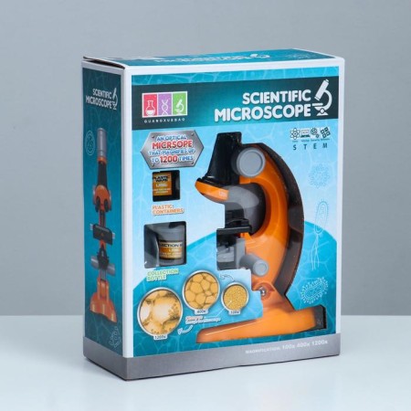 Microscope "Young Botanik" Frendering to x1200, orange, backlight-10