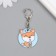 Acryl keychain "Fox with a glass" 4x3.8 cm