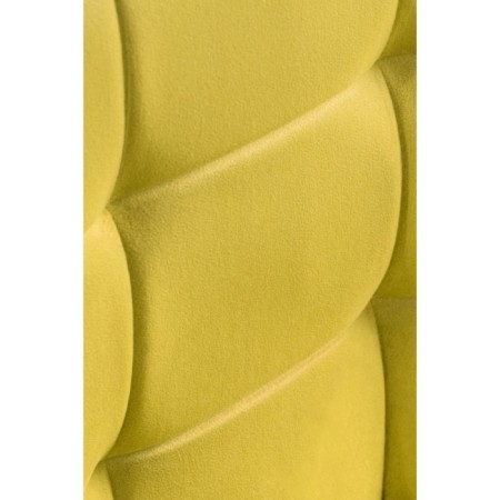 Stool on a metal frame chilli metal/velor, white/yellow 43.5x50x87.5 cm-5