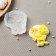 Silicone form "chicken with egg", 7.5 × 6.5 cm, transparent color