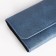Women's wallet on the button, blue color