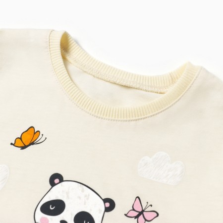 T-shirt for a girl, color is light beige, height 86 cm-1