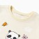 T-shirt for a girl, color is light beige, height 86 cm