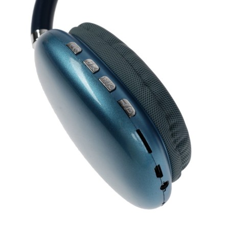 Wireless headphones P9, invoices, BT 5.0, microphone, jack 3.5 mm, 150 mAh, blue-5