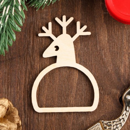 Rings for napkins New Year's "Deer", 4pcs, 46 x 67 mm-1