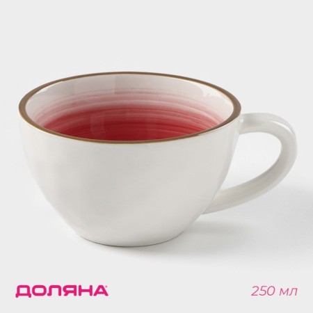 Cup porcelain shade "Cosmos", 250 ml, red color