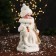 Snow Maiden "Fluffy fur coat with a bow and a flashlight" moves, 30x14 cm, white