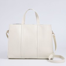 Bag Female Tout with zipper, milk color