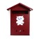 Mail box with a lock, vertical, "house", cherry