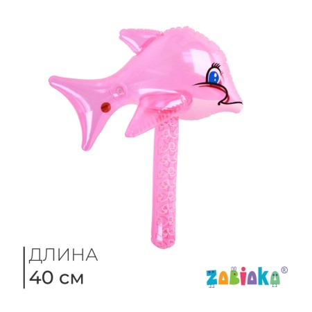 Toy inflatable hammer "Dolphin", with sound, 40 cm, color mix