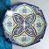 Largan Rishtan ceramics "Patterns", 40 cm, square, corrugated, blue