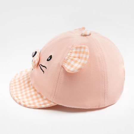 Baseball cap, pink color, size 44-46-1