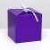 The box is folding, square, purple, 12 x 12 x 12 cm,