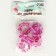 Busins ​​made of natural stone "Cat Eye", set 46 pcs., Size 1 pc. - 8 mm, pink