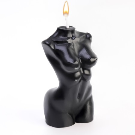 Figure candle "Women's silhouette", 10 cm, black-2
