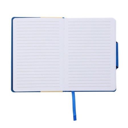 Notepad A6+, 80 sheets, covering artificial leather, lies, a magnetic valve with thermoting, an offset block 80g/m2, blue-2