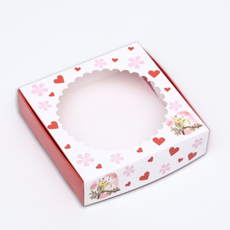 Gift box with a window, "only for you" 11.5 x 11.5 x 3 cm-3