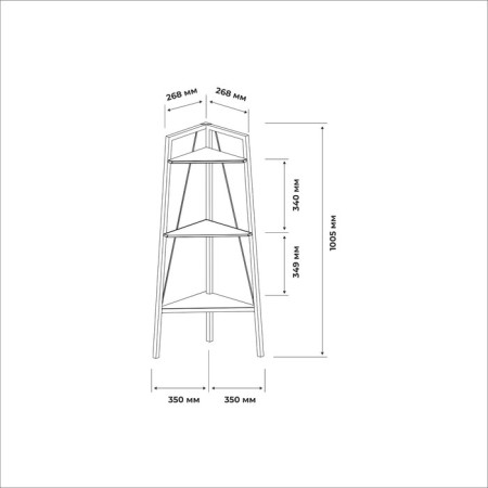 Rabberry for a bathroom angular 35 x 35 x 105 cm-1