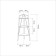 Rabberry for a bathroom angular 35 x 35 x 105 cm