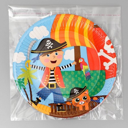 Disposable paper plate "Pirate" (18 cm)-3