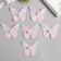 Decor for creativity Textile Embroidery "Butterfly Pink-blue" double wings 5x6.3 cm