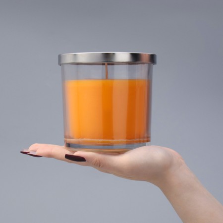 Aromatic giant in a glass "Juicy orange", soy wax, 10x10 cm-6