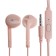 R-2 headphones, wired, inserts, microphone, 1 m, jack 3.5 mm, red