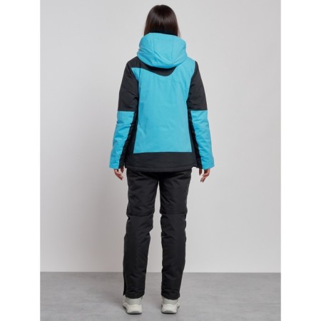 Ski costume female winter, size 50, blue color-3