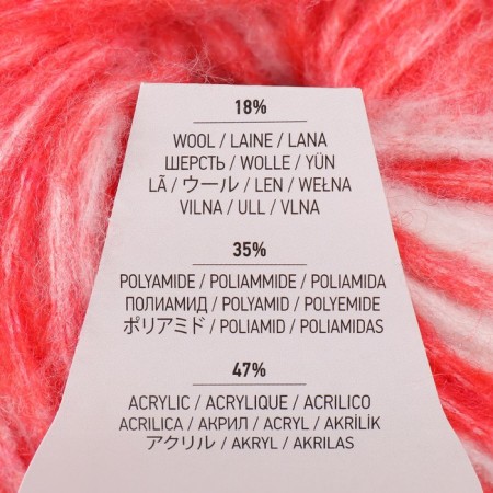 Rindrops yarn 18% wool, 35% polyamide, 47% acrylic 115m/50g (2908 coral melange)-3
