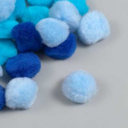 Decor for creativity "Pomponchiki. Blue sky" d = 2.5 cm set 30 pcs-1
