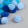 Decor for creativity "Pomponchiki. Blue sky" d = 2.5 cm set 30 pcs