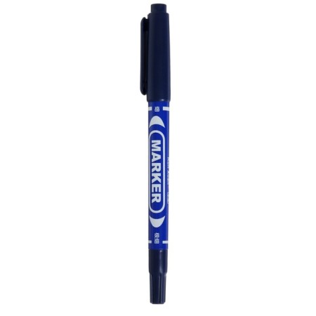 Permanent marker, double -sided, round, 2 mm/0.7 mm, blue-7