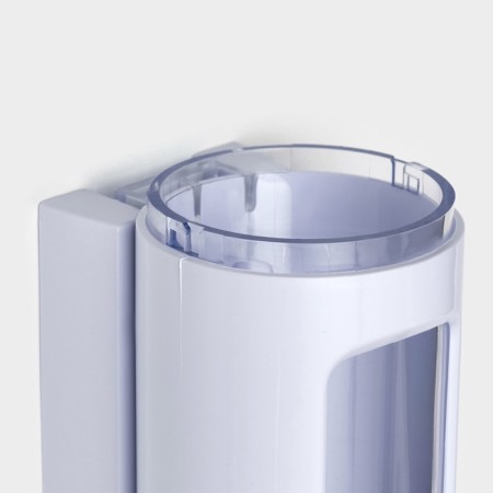 The dispenser for an antiseptic or liquid soap is mechanical, 400 ml, metal, white color-5