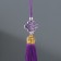 Textile suspension, plastic "Knot of happiness and infinity" purple 0.7x1x9.5 cm