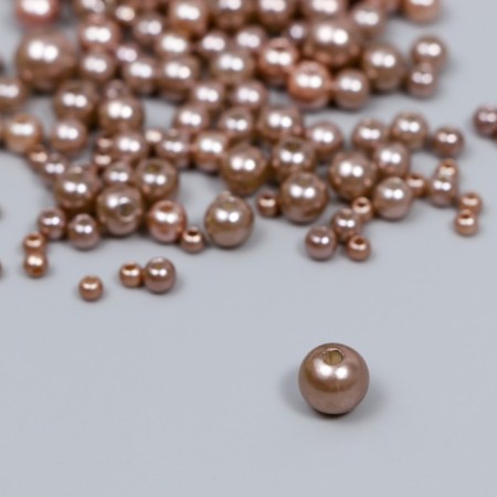 Beads for creativity plastic "Round. Almonds" d = 3-8 mm, set 10 grams-1