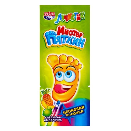 Caramel on a stick with an explosive caramel and a tattoo "Mr. Pyatkin", Assorted, 8 g-12