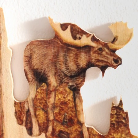 Panel interior tree "Elk" 12x0.7x19 cm-2