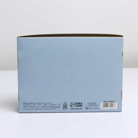 Gift folding box, packaging, "happy moments", 21 x 15 x 5 cm-1