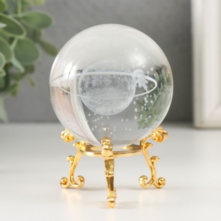 Souvenir glass "Baby in space" d = 6 cm openwork stand 6x6x8.1 cm-1