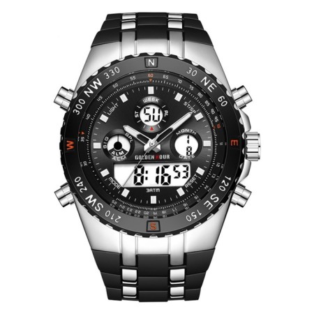 Electronic watch watches, D-5 cm, with an alarm clock, calendar, backlight, 1 atm
