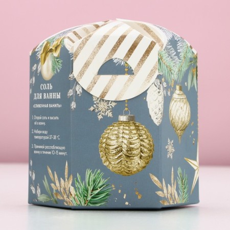 New Year. Bath salt, 300 g, creamy vanilla aroma-4