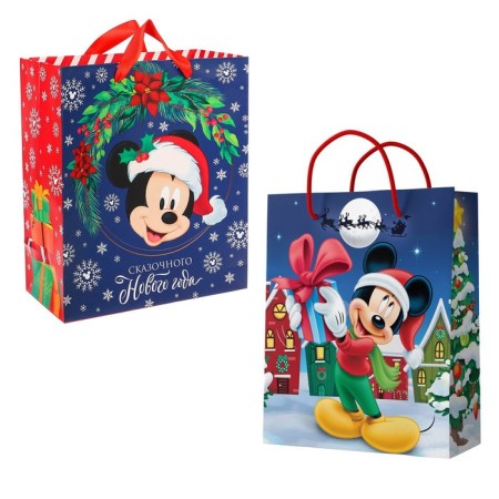 New Year. Gift package, 18x23x11.5 cm, packaging, Mickey Maus Mix-1