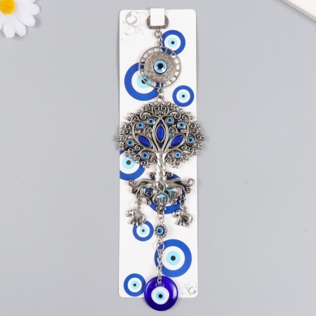 Suspension from the evil eye "Tree with elephants" 26 cm-3