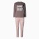 Homemade female set (jumper and trousers), brown color, size 46