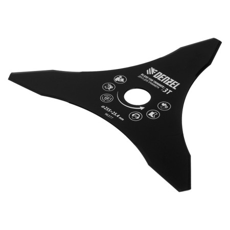 Disk for the Denzel 96377 trimmer, thickness 1.6 mm, 3 blades, 255 x 25.4 mm-1
