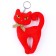 Soft toy "cat", on a key fob, 16 cm, mix color